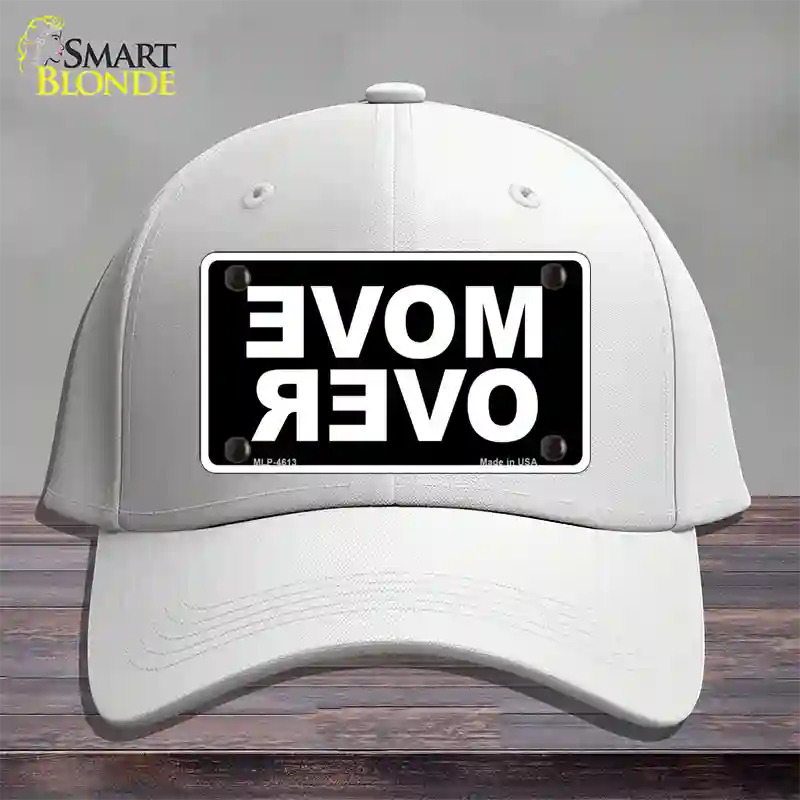 Move Over Black Novelty License Plate Hat Cotton / White