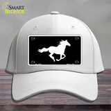 Running Horse Novelty License Plate Hat Cotton / White