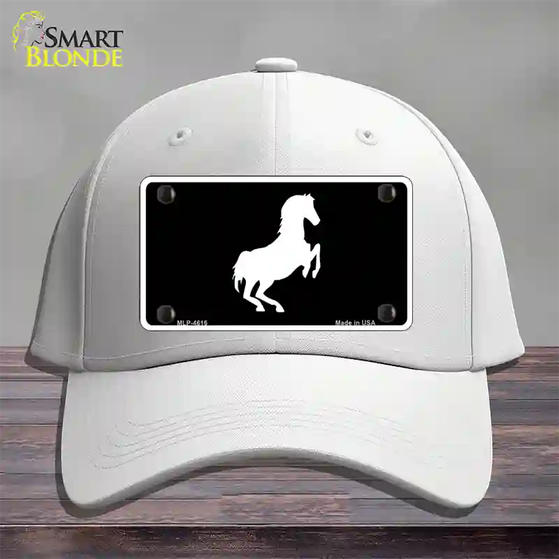 Horse Novelty License Plate Hat Cotton / White