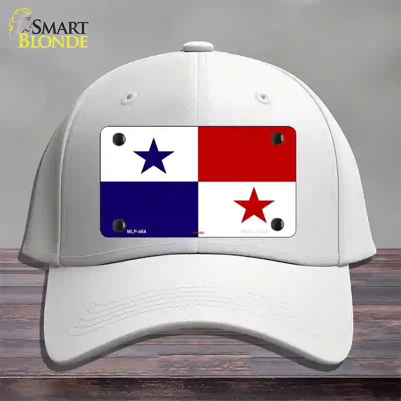 Panama Flag Novelty License Plate Hat Cotton / White