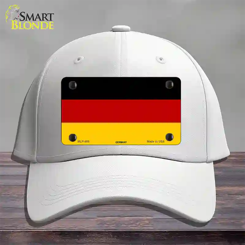 Germany Flag Novelty License Plate Hat Cotton / White