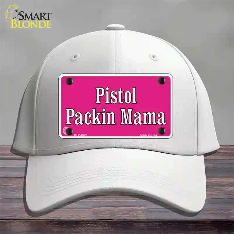 Pistol Packin Mama Novelty License Plate Hat Cotton / White