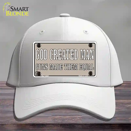 Guns Made Them Equal Novelty License Plate Hat Cotton / White