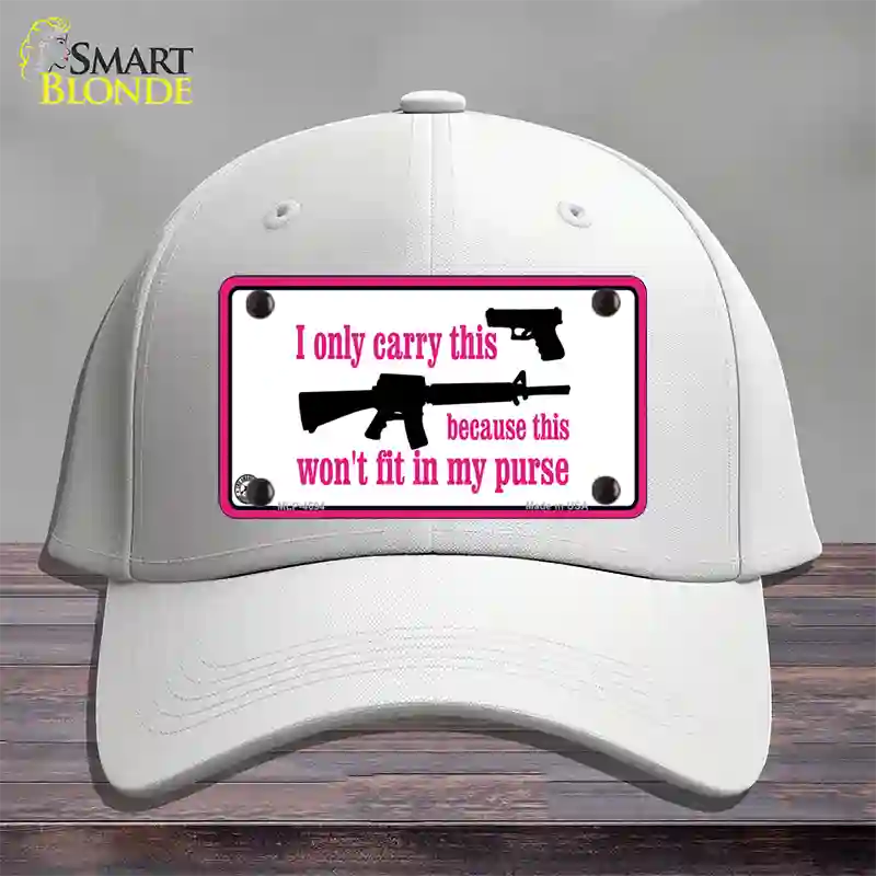 I Carry This Gun Novelty License Plate Hat Cotton / White