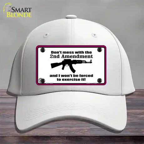 I Wont Be Forced To Use It Novelty License Plate Hat Cotton / White