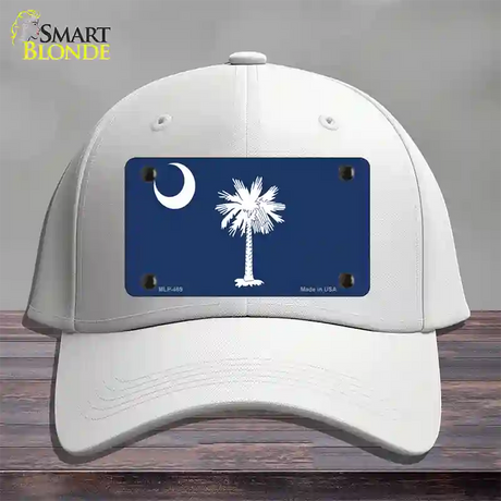 South Carolina State Flag Novelty License Plate Hat Cotton / White