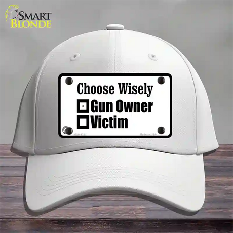 Choose Wisely Novelty License Plate Hat Cotton / White