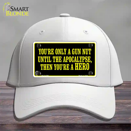 Gun Nut Novelty License Plate Hat Cotton / White