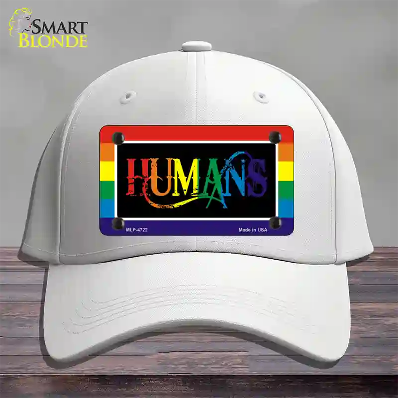 Humans Novelty License Plate Hat Cotton / White