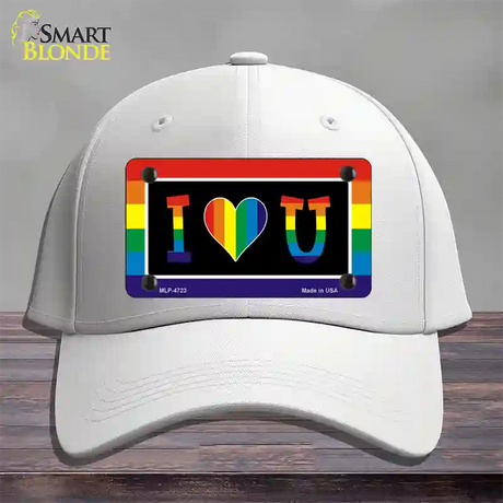 I Love U Novelty License Plate Hat Cotton / White