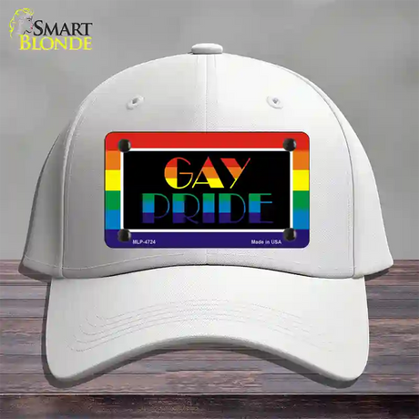 Gay Pride Novelty License Plate Hat Cotton / White