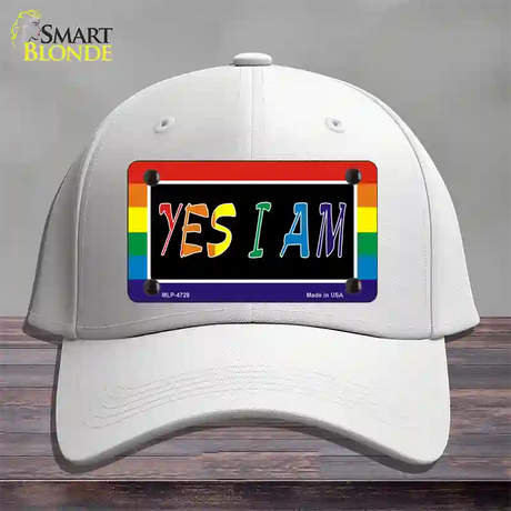 Yes I Am Novelty License Plate Hat Cotton / White