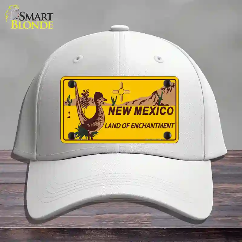 Roadrunner New Mexico Novelty License Plate Hat Cotton / White