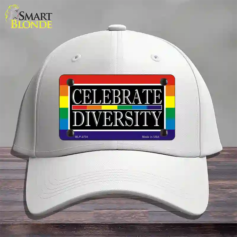 Celebrate Diversity Novelty License Plate Hat Cotton / White