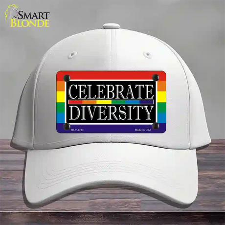 Celebrate Diversity Novelty License Plate Hat Cotton / White