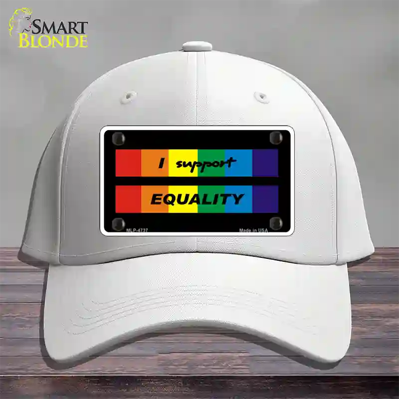 I Support Equality Novelty License Plate Hat Cotton / White