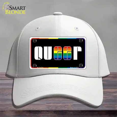 Queer Novelty License Plate Hat Cotton / White