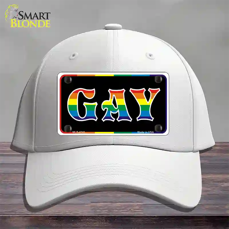 Gay Novelty License Plate Hat Cotton / White