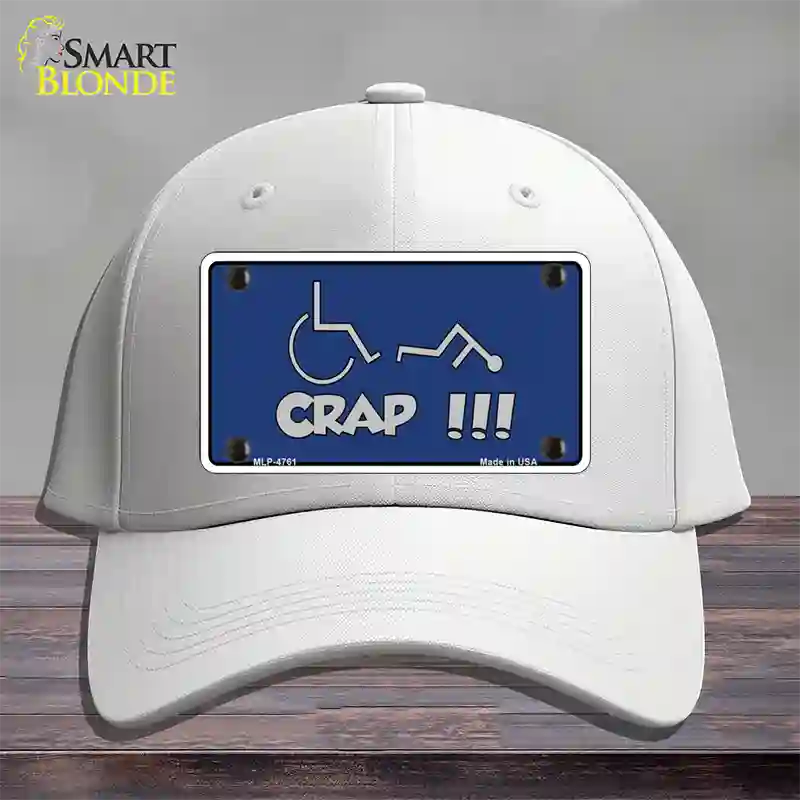 Handicap Crap Logo Novelty License Plate Hat Cotton / White