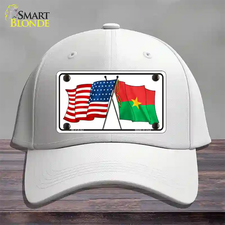 United States Burkina Faso Crossed Flags Novelty License Plate Hat Sign Cotton / White