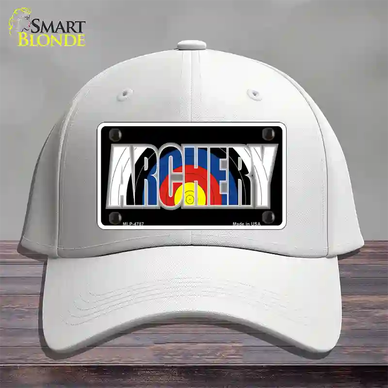 Archery Novelty License Plate Hat Cotton / White