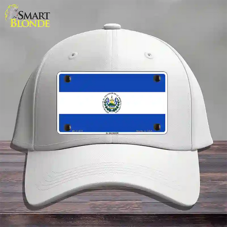 El Salvador Flag Novelty License Plate Hat Cotton / White