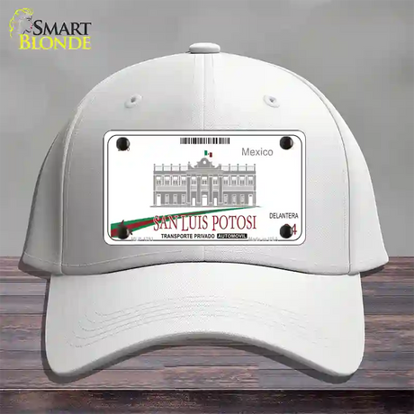 San Luis Potosi Mexico Novelty License Plate Hat Cotton / White