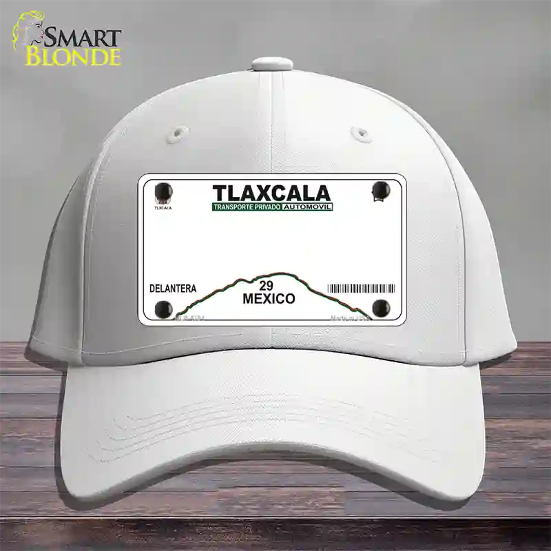 Tlaxcala Mexico Novelty License Plate Hat Cotton / White