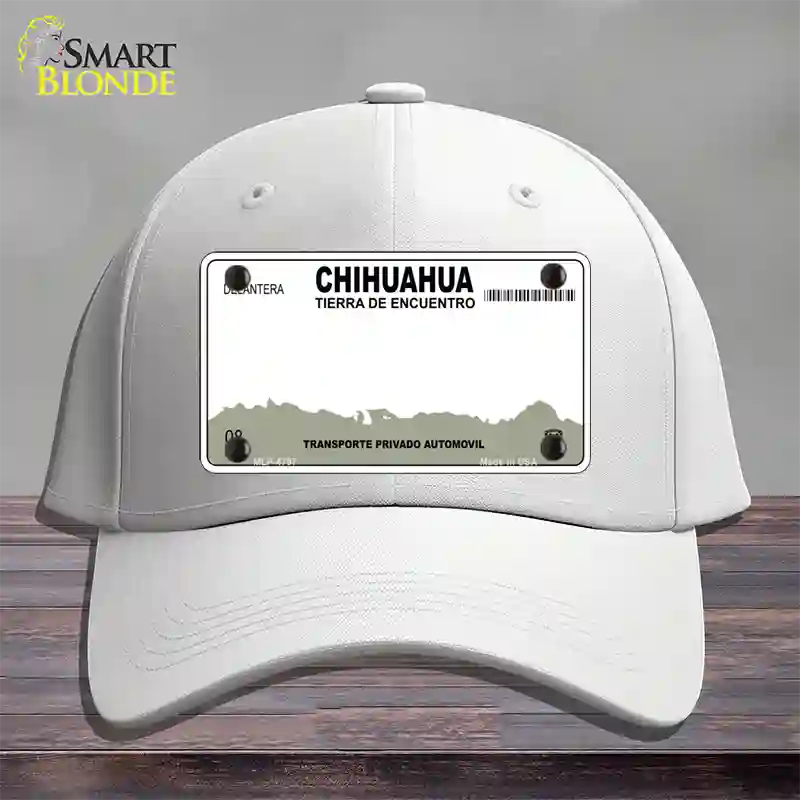 Chihuahua Mexico Novelty License Plate Hat Cotton / White