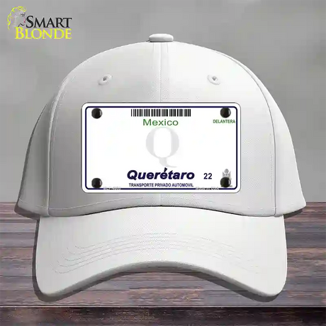 Queretaro Mexico Blank Novelty License Plate Hat Cotton / White