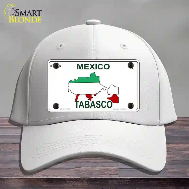 Tabasco Mexico Novelty License Plate Hat Cotton / White