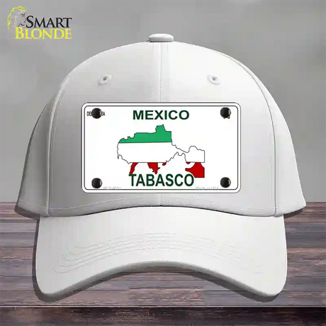 Tabasco Mexico Novelty License Plate Hat Cotton / White