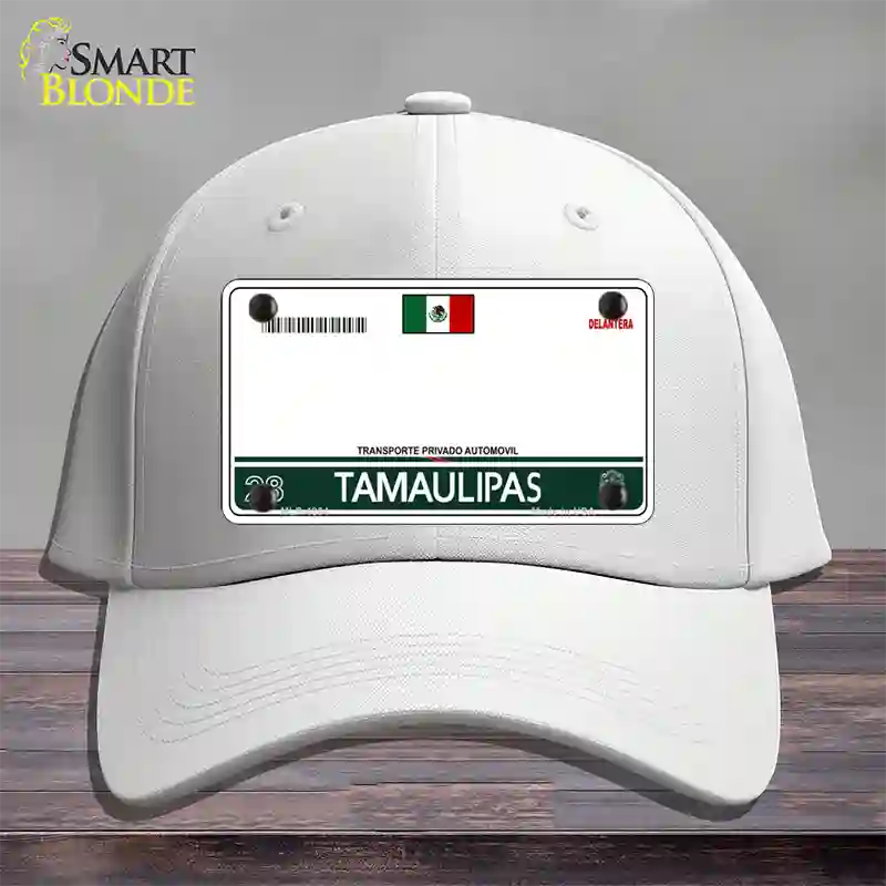 Tamaulipas Mexico Blank Novelty License Plate Hat Cotton / White