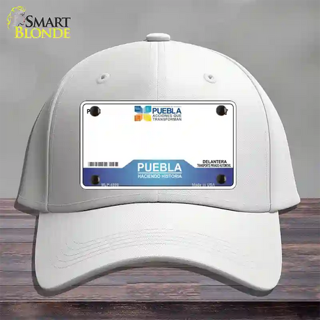 Puebla Mexico Novelty License Plate Hat Cotton / White