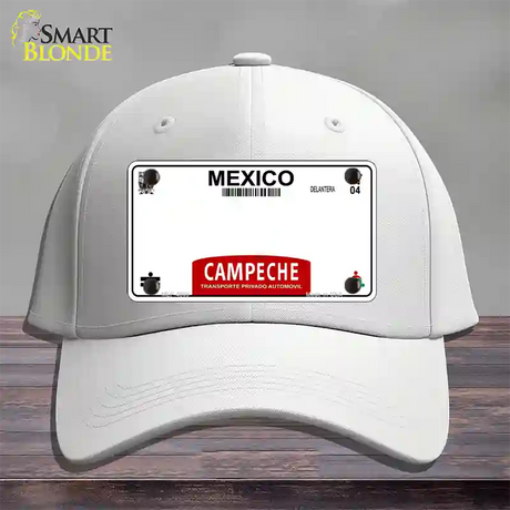 Campeche Mexico Blank Novelty License Plate Hat Cotton / White