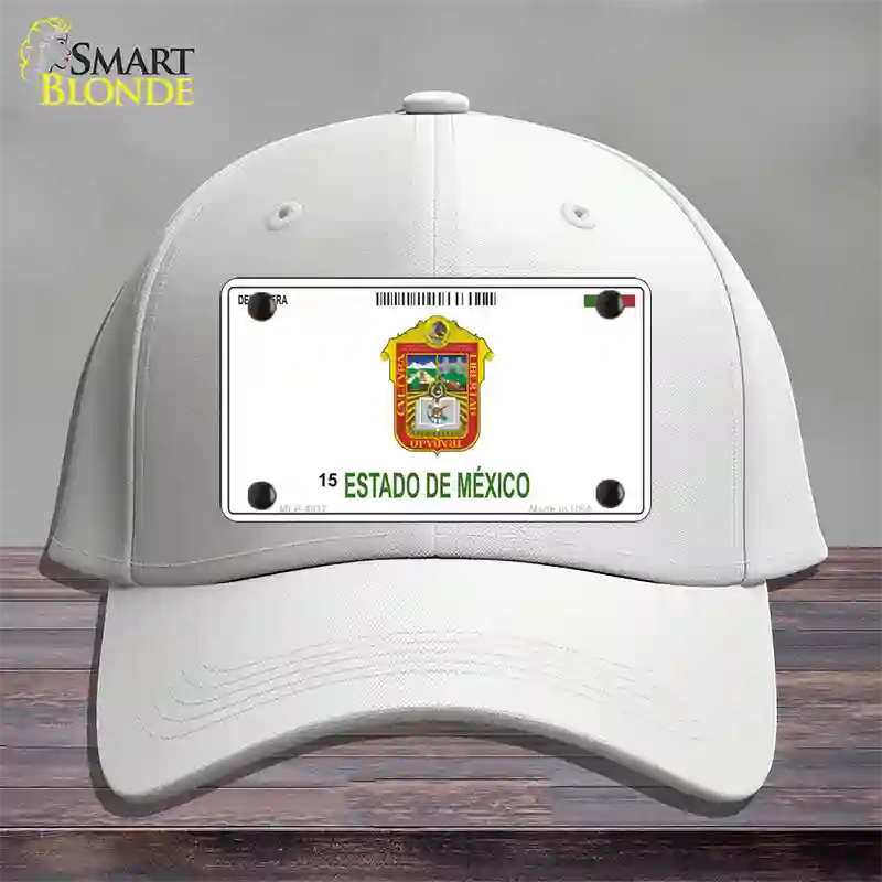 Estado De Mexico Novelty License Plate Hat Cotton / White