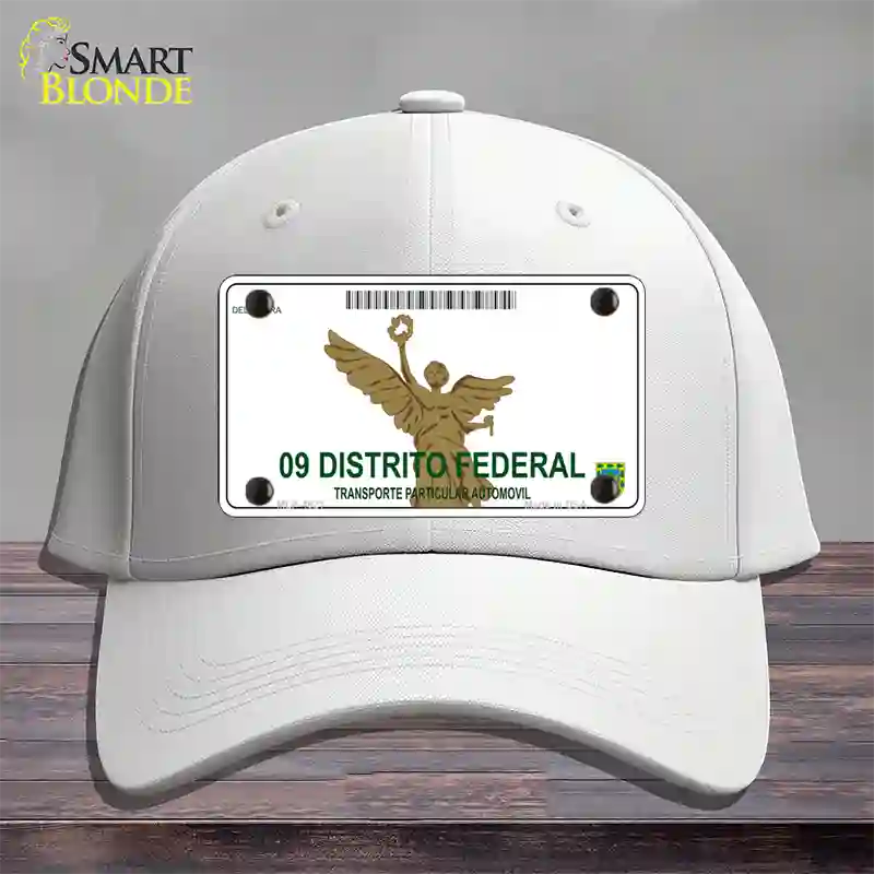 Distrito Federal Mexico Blank Novelty License Plate Hat Cotton / White