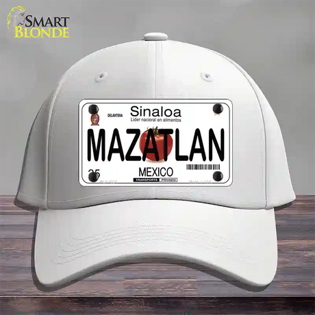 Mazatlan Mexico Novelty License Plate Hat Cotton / White