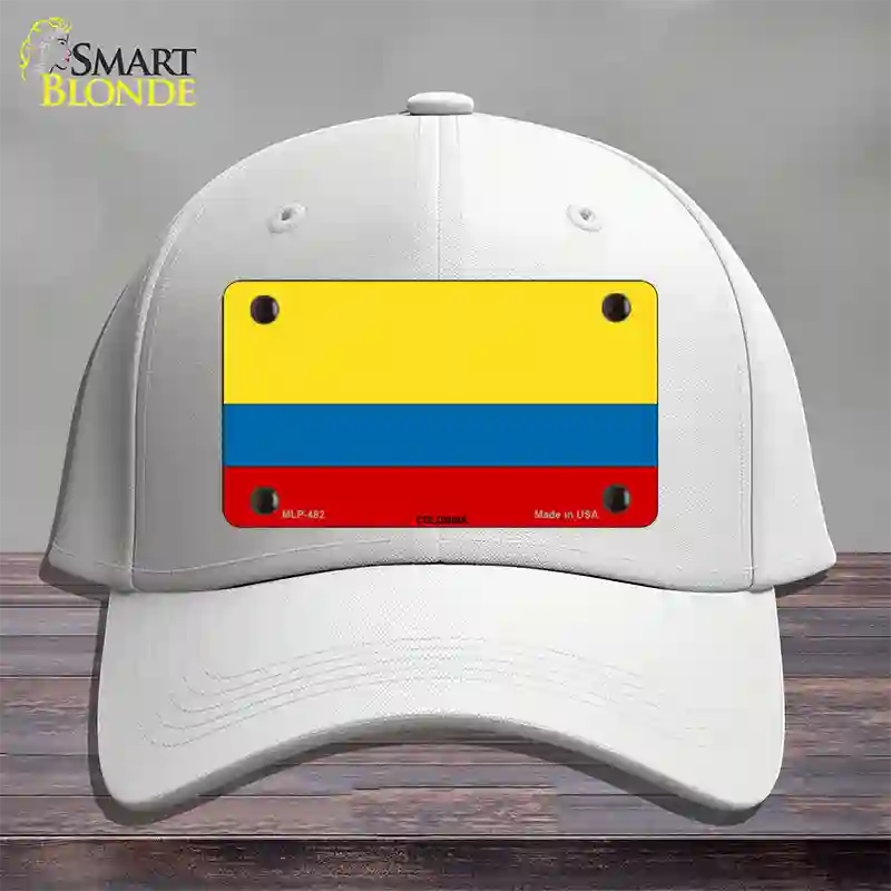 Colombia Flag Novelty License Plate Hat Cotton / White