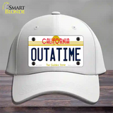 California Outtatime Novelty License Plate Hat Cotton / White