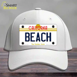 Beach California Novelty License Plate Hat Cotton / White