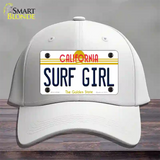 Surf Girl California Novelty License Plate Hat Cotton / White