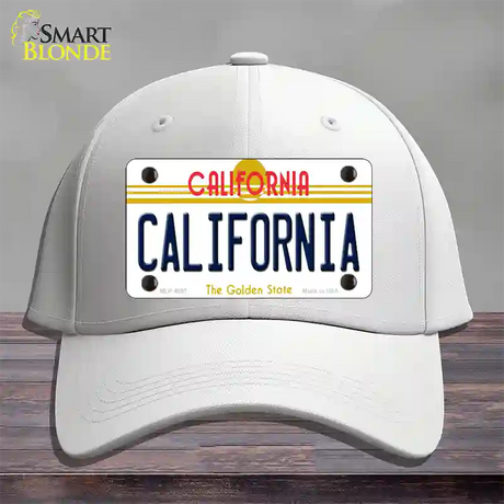 California Novelty License Plate Hat Cotton / White