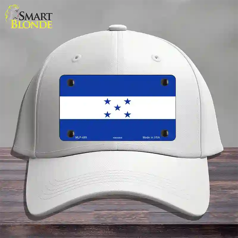 Honduras Flag Novelty License Plate Hat Cotton / White