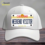 Weekend Vistor California Novelty License Plate Hat Cotton / White