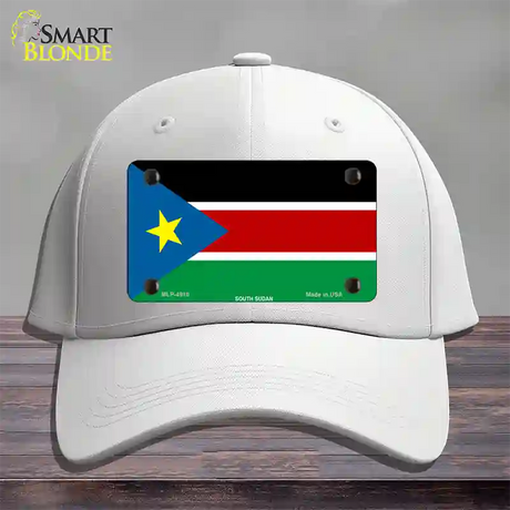 South Sudan Flag Novelty License Plate Hat Cotton / White