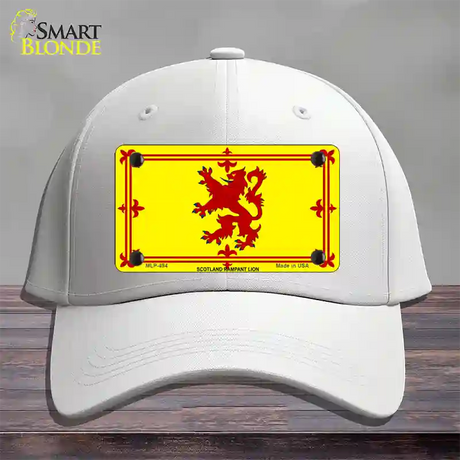 Scotland Lion Flag Novelty License Plate Hat Cotton / White