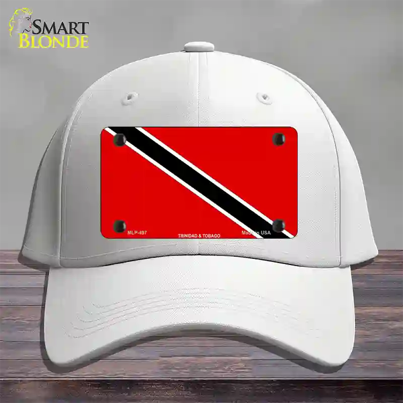 Trinidad Tobago Flag Novelty License Plate Hat Cotton / White