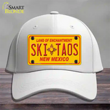 Ski Taos Yellow New Mexico Novelty License Plate Hat Cotton / White