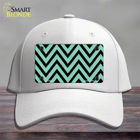 Mint Black Chevron Novelty License Plate Hat Cotton / White